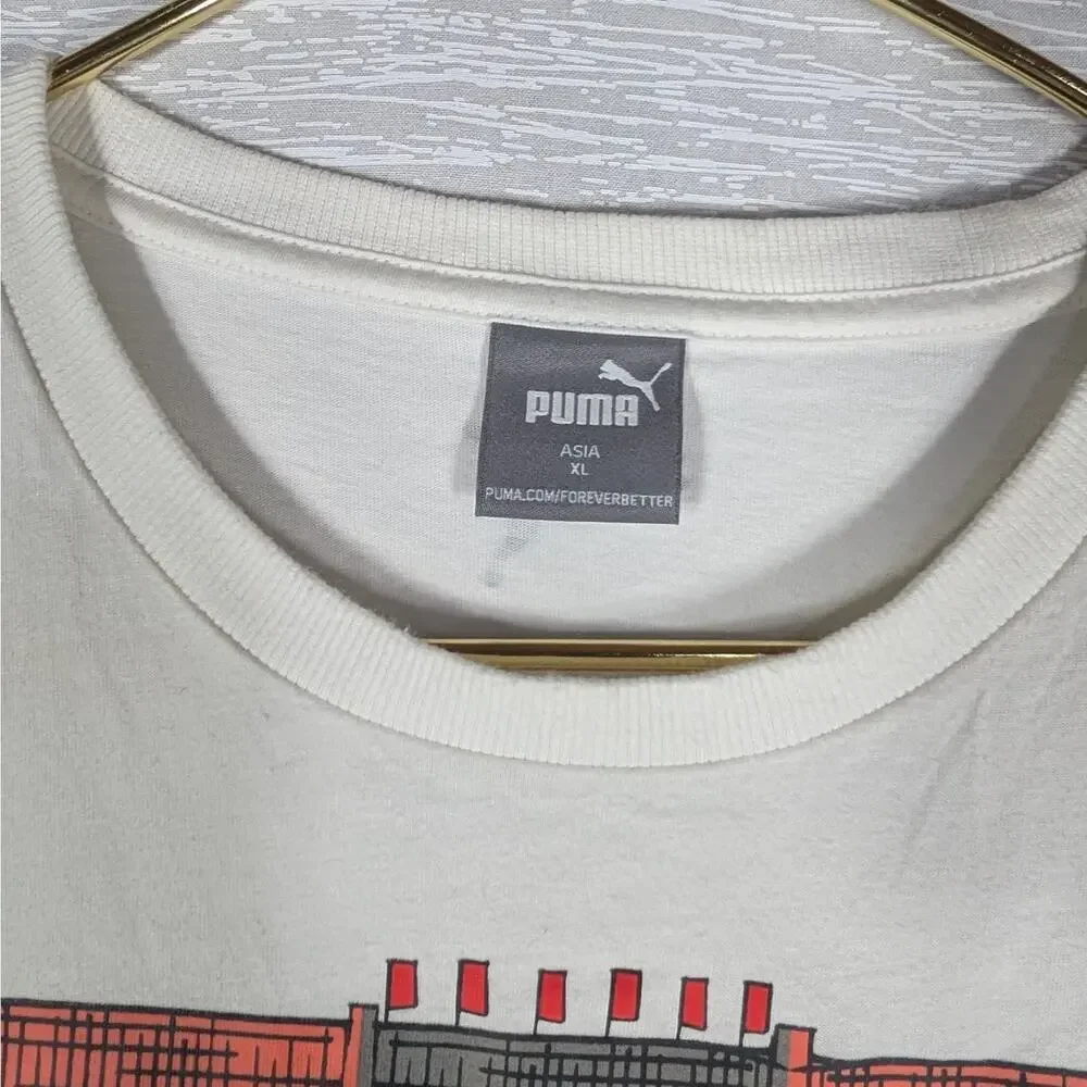 The Puma Store Singapore T Shirt Size Asia XL US Large White Short Sleeve Tee
